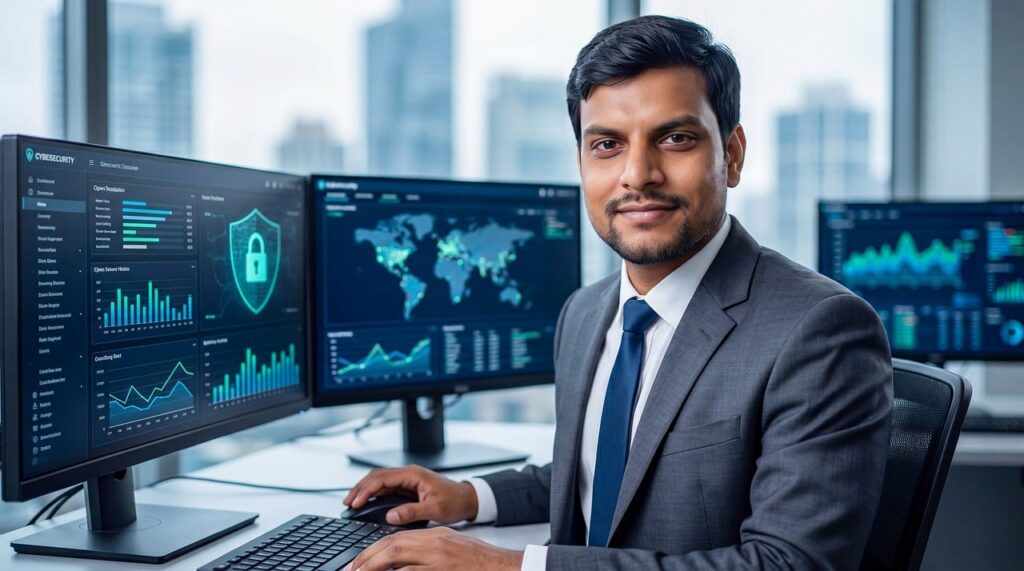 business, businessman, computer, laptop, office, screen, security, technology, chart, city, analysis, data, monitor, success, workplace, man, work, sitting, suit